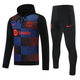 Barcelona 24/25 Men's Black-Patterns Hoodie Tracksuit