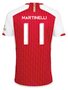 MARTINELLI #11 Arsenal 23/24 Stadium Men's Home Shirt - Arsenal Font