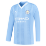 HAALAND #9 Manchester City 23/24 Men's Home Long Sleeve Shirt - Man City Font