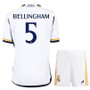 BELLINGHAM #5 Real Madrid 23/24 Kid's Home Shirt and Shorts