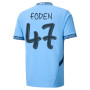 FODEN #47 Manchester City 24/25 Stadium Men's Home Shirt - Man City Font