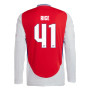 RICE #41 Arsenal 24/25 Men's Home Long Sleeve Shirt - Arsenal Font