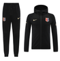 Barcelona 24/25 Men's Black Long Zip Hoodie Tracksuit
