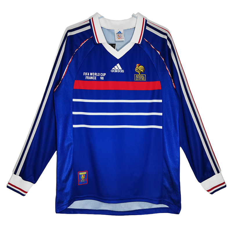 France 1998 Men's Home Retro Long Sleeve Shirt
