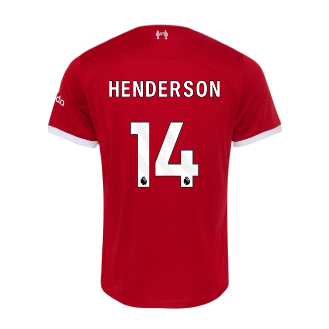 HENDERSON #14 Liverpool 23/24 Authentic Men's Home Shirt - PL Font