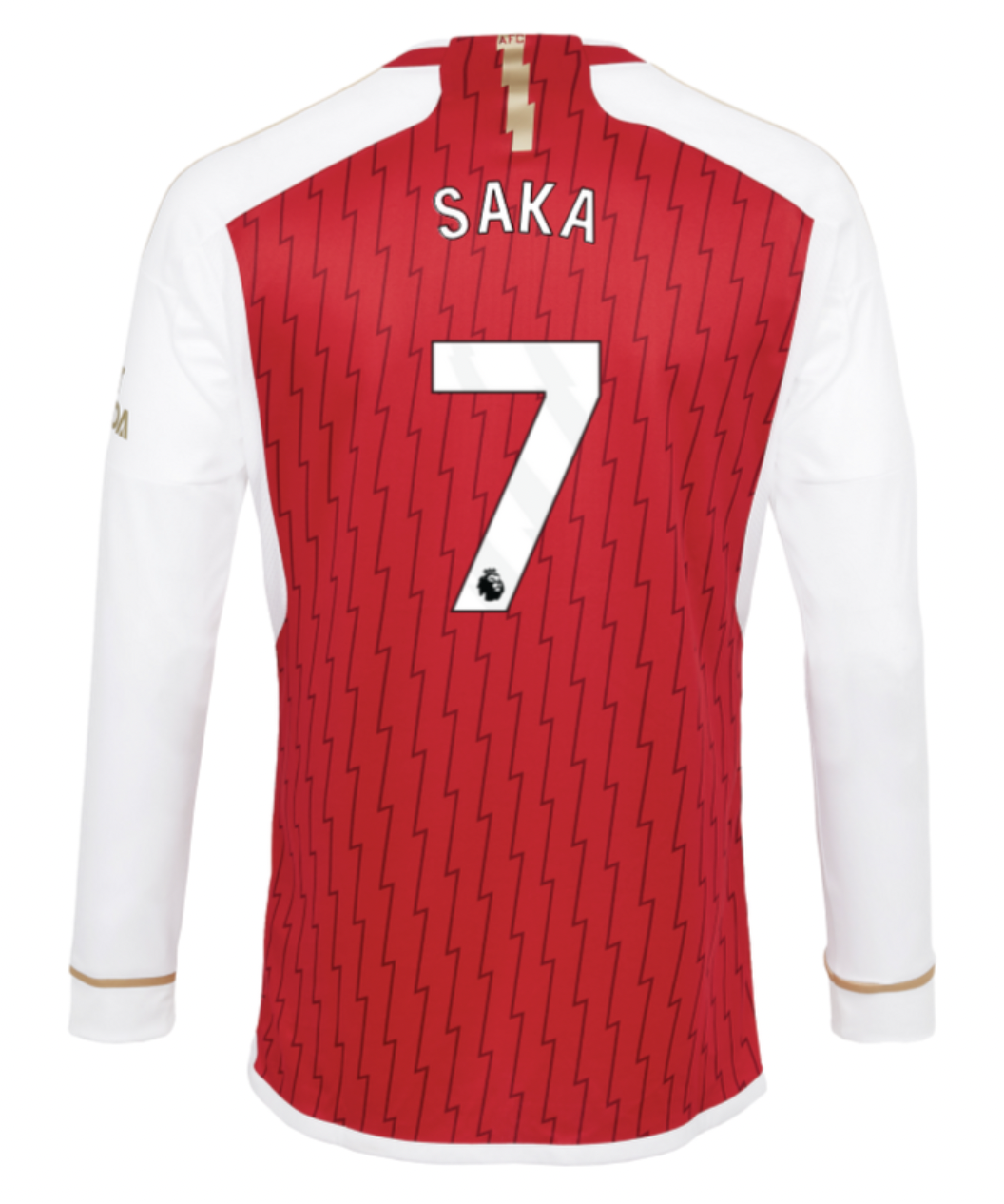 SAKA #7 Arsenal 23/24 Men's Home Long Sleeve Shirt - PL Font