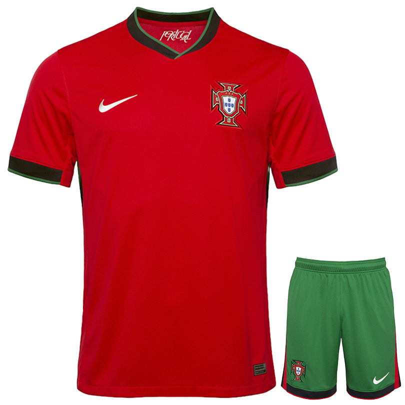 Portugal 2024 Kid's Home Shirt and Shorts