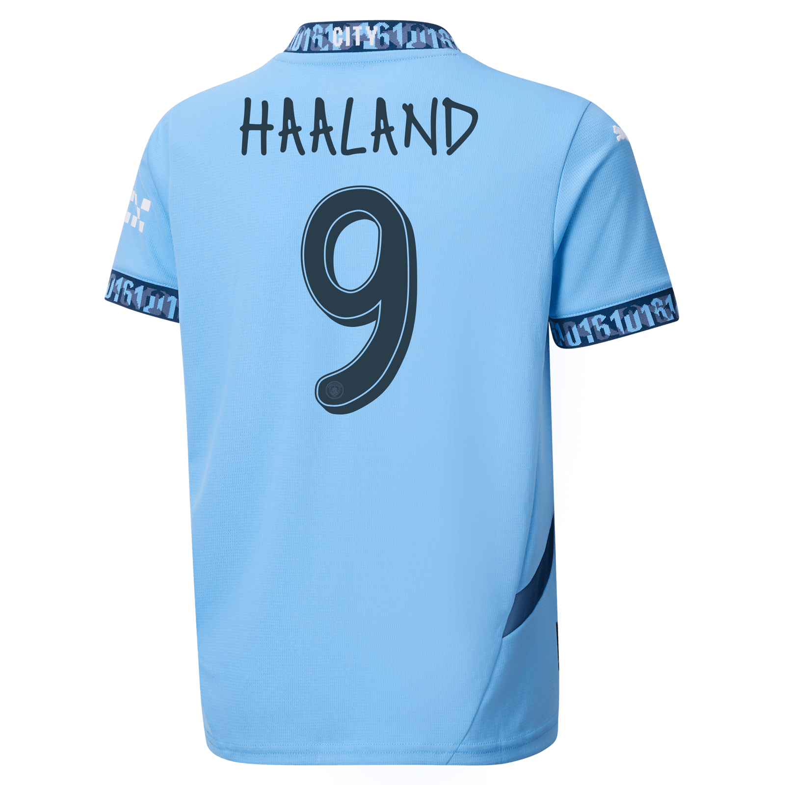 HAALAND #9 Manchester City 24/25 Kid's Home Shirt and Shorts - Man City Font
