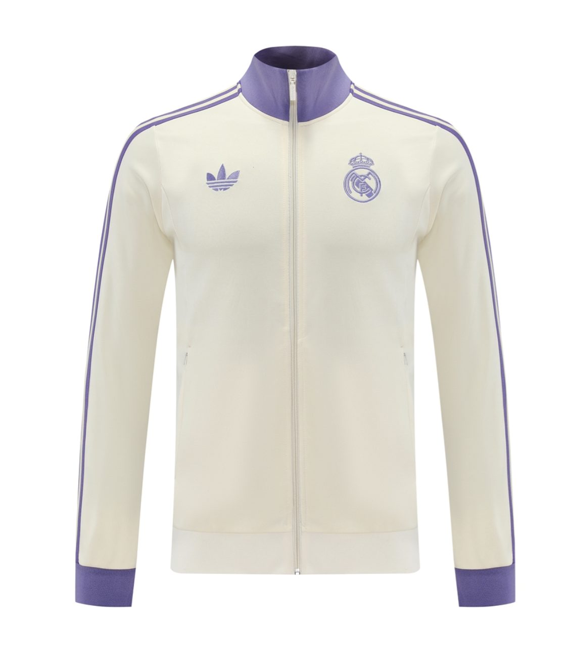Real Madrid 24/25 Men's Originals White Long Zip Jacket