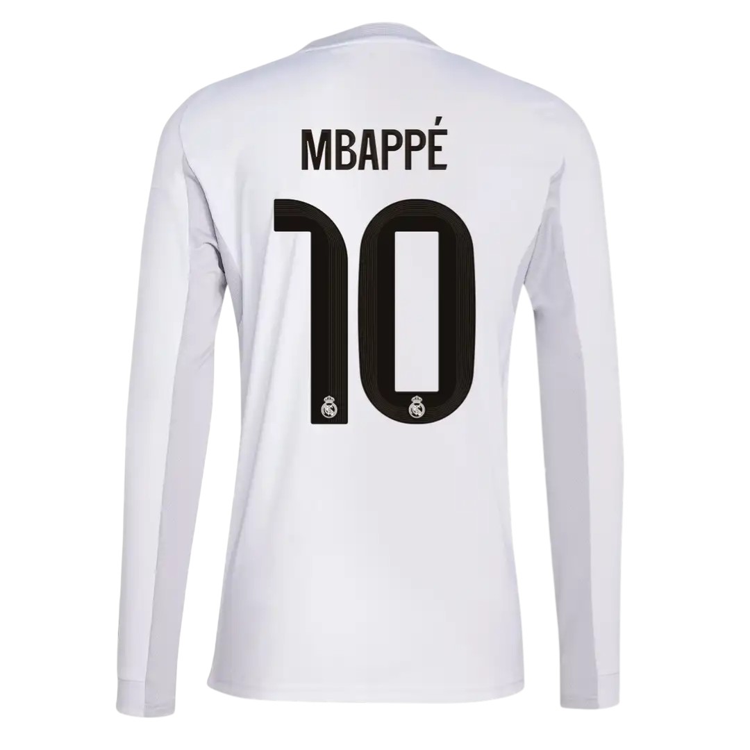MBAPPÉ #10 Real Madrid 25/26 Men's Home Long Sleeve Shirt