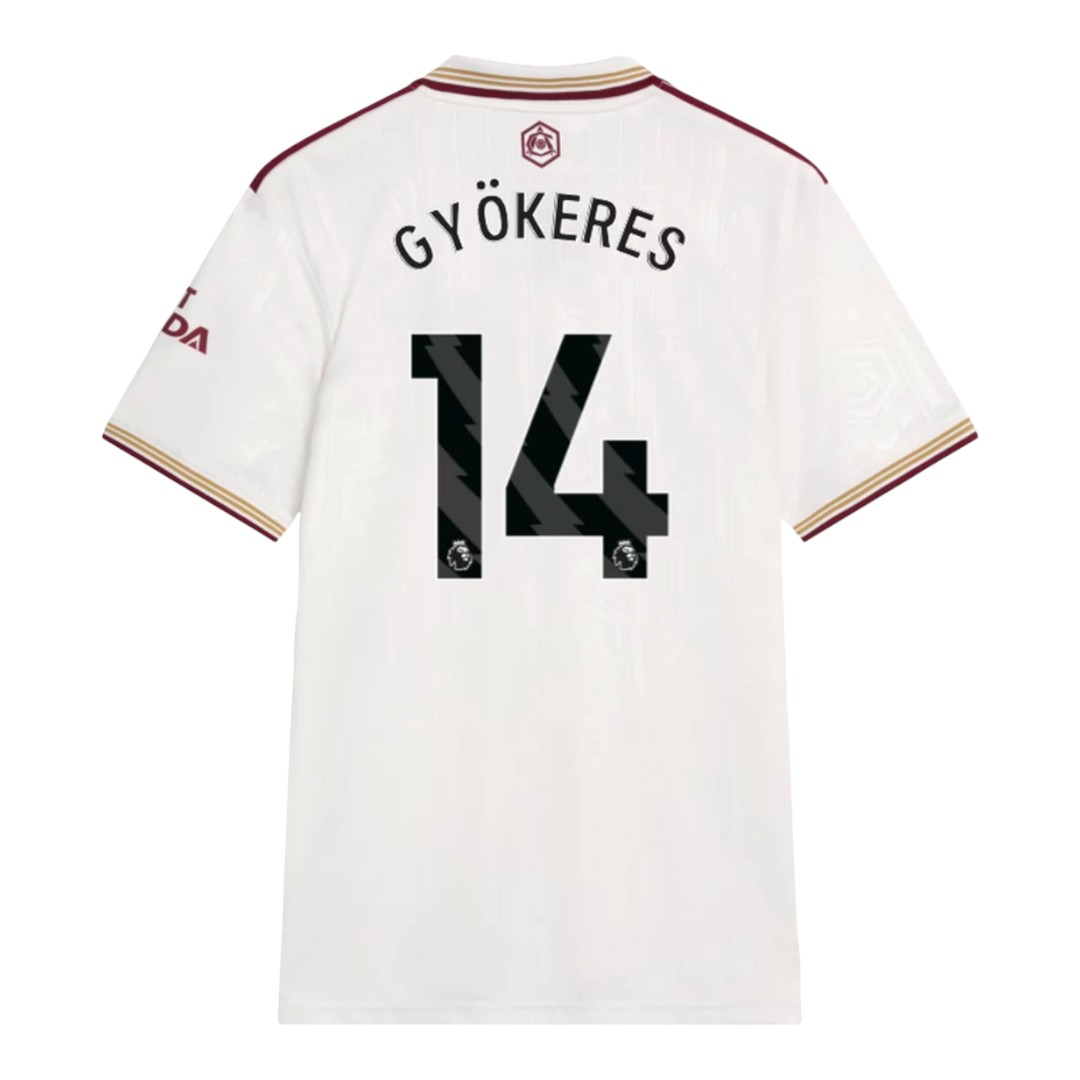 GYÖKERES #14 Arsenal 25/26 Stadium Men's Third Shirt - PL Font
