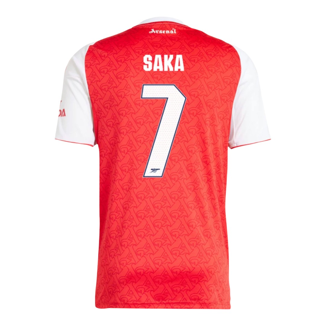SAKA #7 Arsenal 25/26 Stadium Men's Home Shirt - Arsenal Font