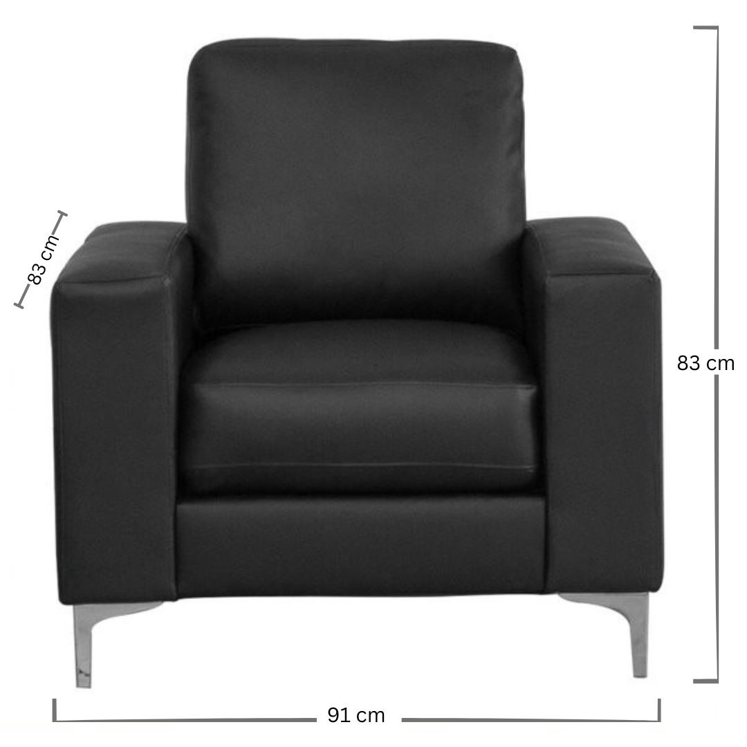 Contemporary 1-Seater Leather Sofa Front Row Furniture