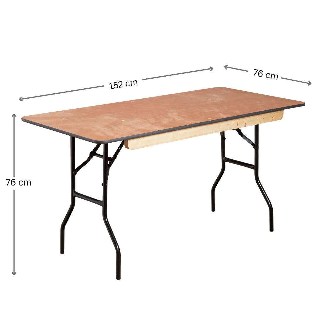 5ft Wooden Trestle Table - Front Row Furniture