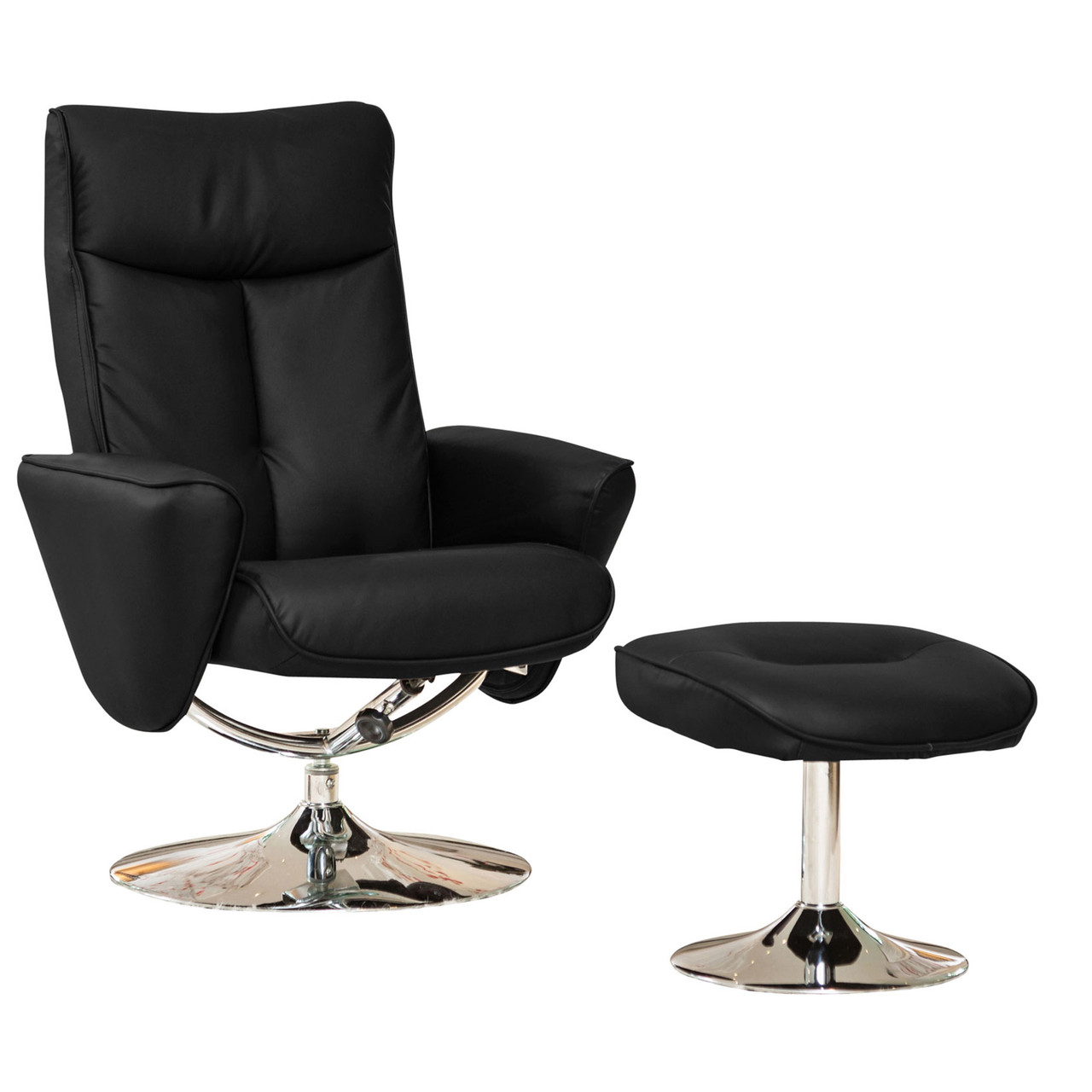 Sleek Contemporary Swivel Recliner Chair (Standard) - Front Row Furniture