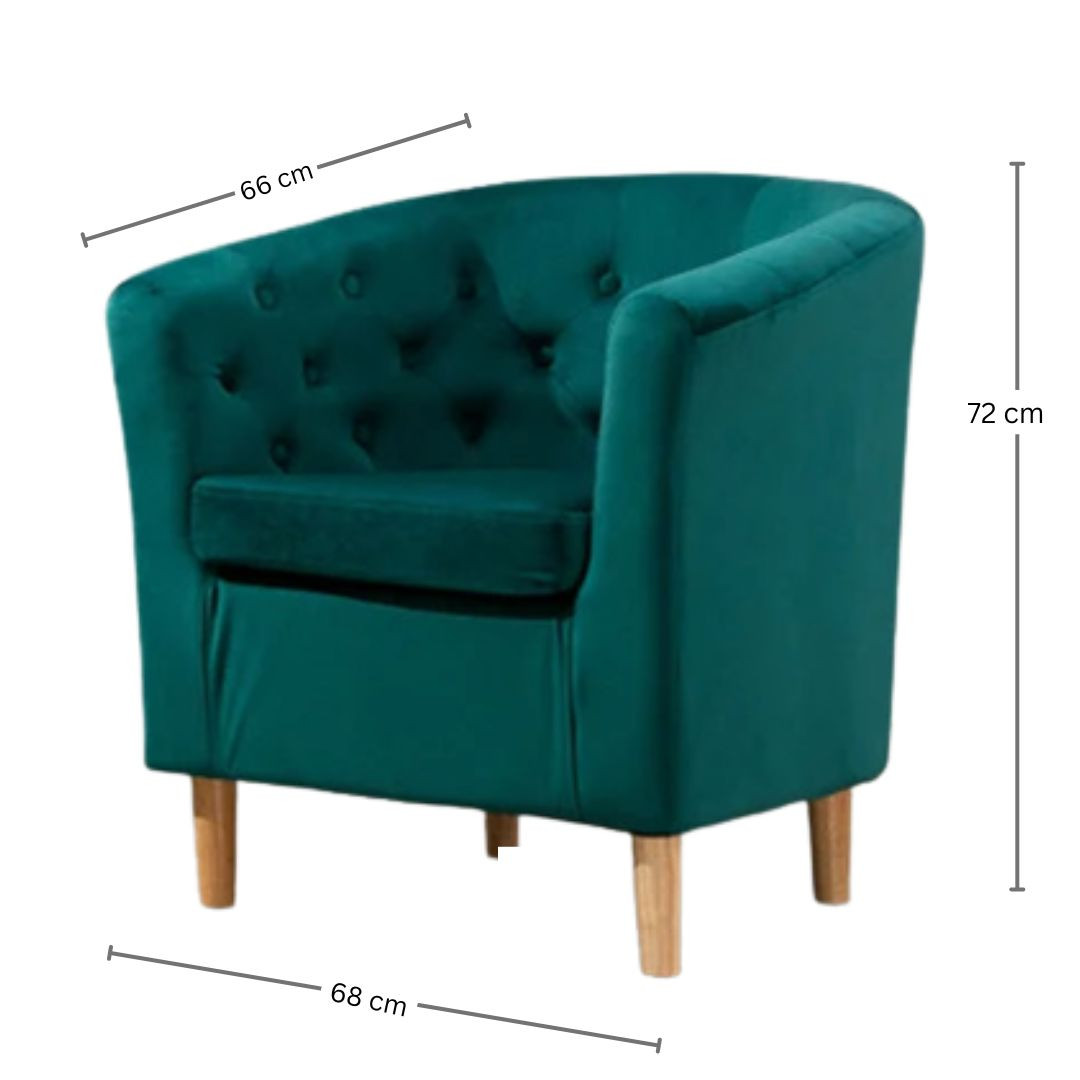 Button Back Tub Chair- Front Row Furniture