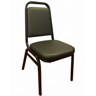 Ashdown Steel Banqueting Chair. Black PU with Black Frame