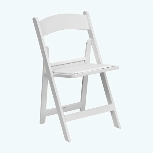 Resin Folding Padded Chairs - White