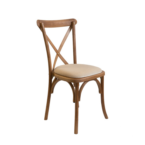 Louis Chair in Light Oak with Ivory Upholstery - Front Row Furniture