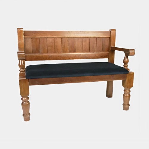 Church Pew with Upholstered Seat