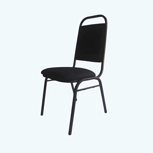 Ashdown Steel Banqueting Chair. Black with Black Frame