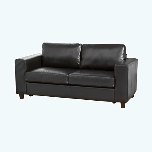 Bonded 3 Seater Leather Sofa (Black)