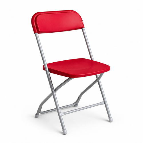 Folding Plastic Chairs - Red