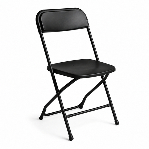Folding Plastic Chairs - Black