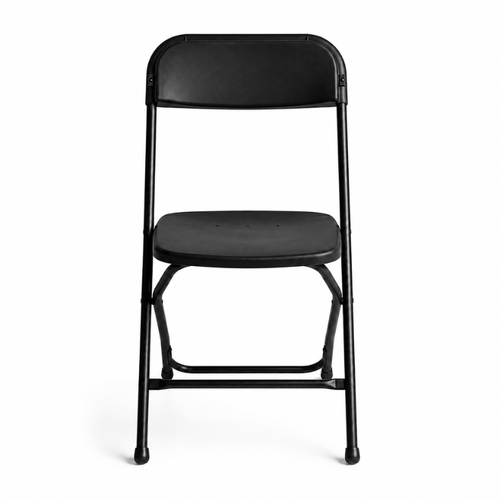 Folding Plastic Chairs - Black