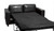 Bonded 3 Seater Leather Sofa Bed - Pullout View (Black)
