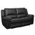 Highly Padded 2 Seater Reclining Sofa (Black)