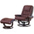 Traditional High Padded Swivel Recliners (With Massage and Heat) (Burgundy)