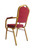 Back left View of Red Chair With Gold frame, With Arms