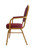 Left View of Red Chair With Gold frame, With Arms
