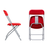 Folding Plastic Chairs - Red
