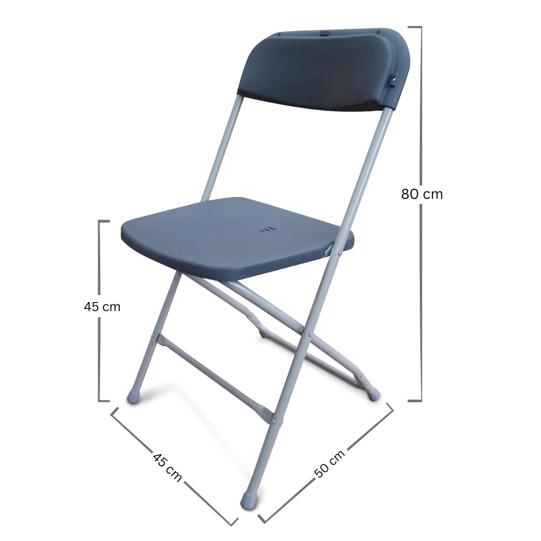 plastic and metal folding chairs