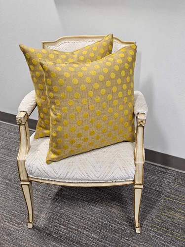 Chartreuse Cork Dot Pillow