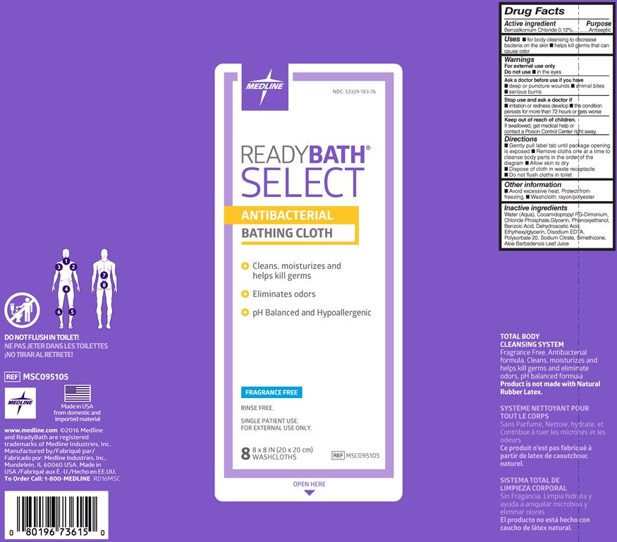 ReadyBath SELECT MediumWeight Antibacterial Bathing Cloths Unscented