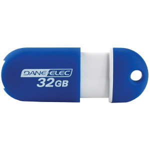 32GB Aqua Capless USB 2.0 Flash Drive