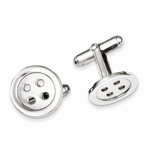 Sterling Silver Button Cuff Links Sterling Silver Button Cuff Links