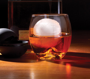 Whisky Glass with Ice Ball Maker - 15 Ounce Case Pack 12