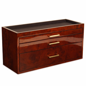 Original Wolf Designs Meridian Collection Burlwood Watch Box 461010