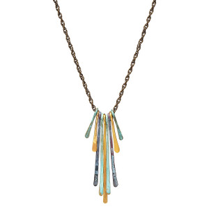 Mixed Metals Bar Necklace