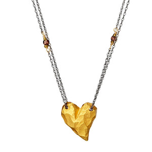 Chunky Gold Heart Necklace