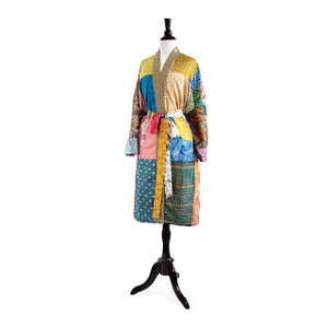 Upcycled Sari Lounge Robe - Silk