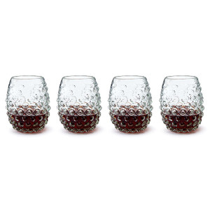 Grape Stemless Wine Glasses - Set Of 4