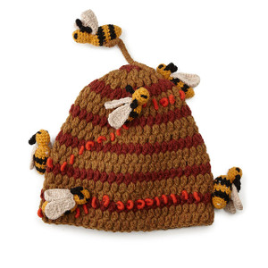 Hand Crocheted Bee Hive Hat