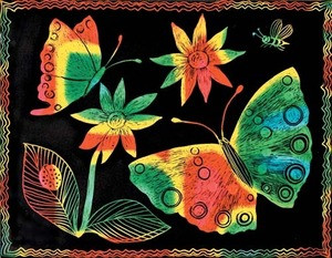 Scratch Art Soft Scratch Board - Multicolor w/stylus (10 boards)