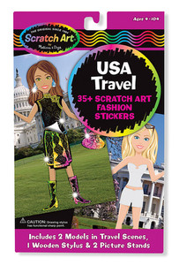 Scratch Art® Fashion Sticker Set - USA Travel