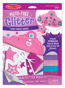 Mess-Free Glitter Foam Tiara and Wand